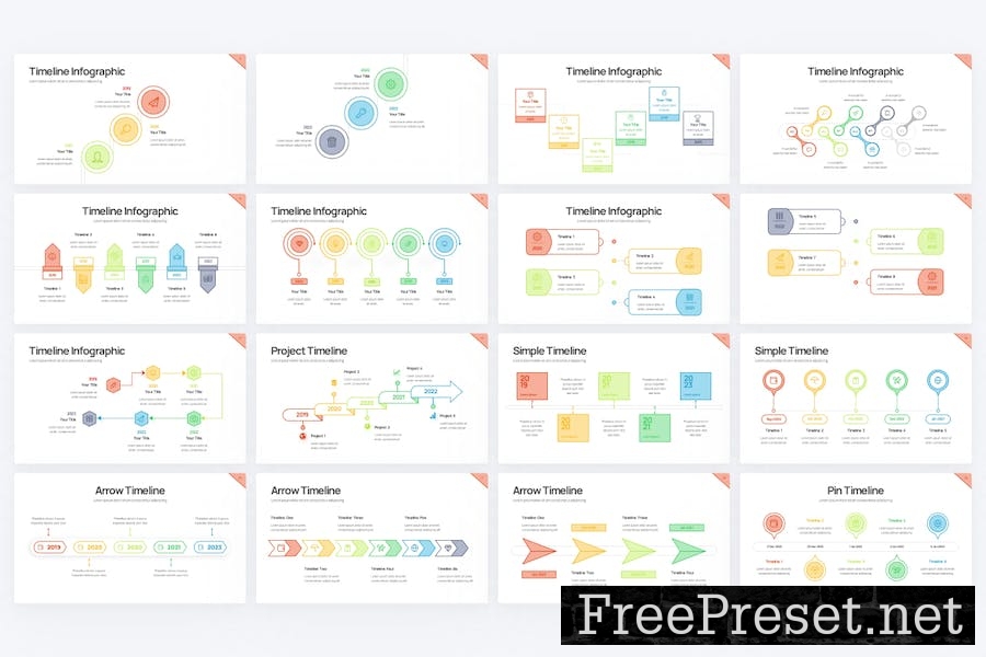 Project Timeline Line 4 Google Slides Template CK95C8U