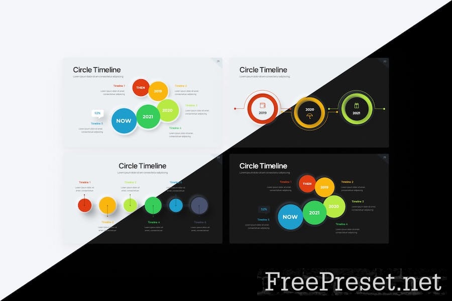 Project Timeline Neumorph 4 Google Slides Template Z2GGAG4