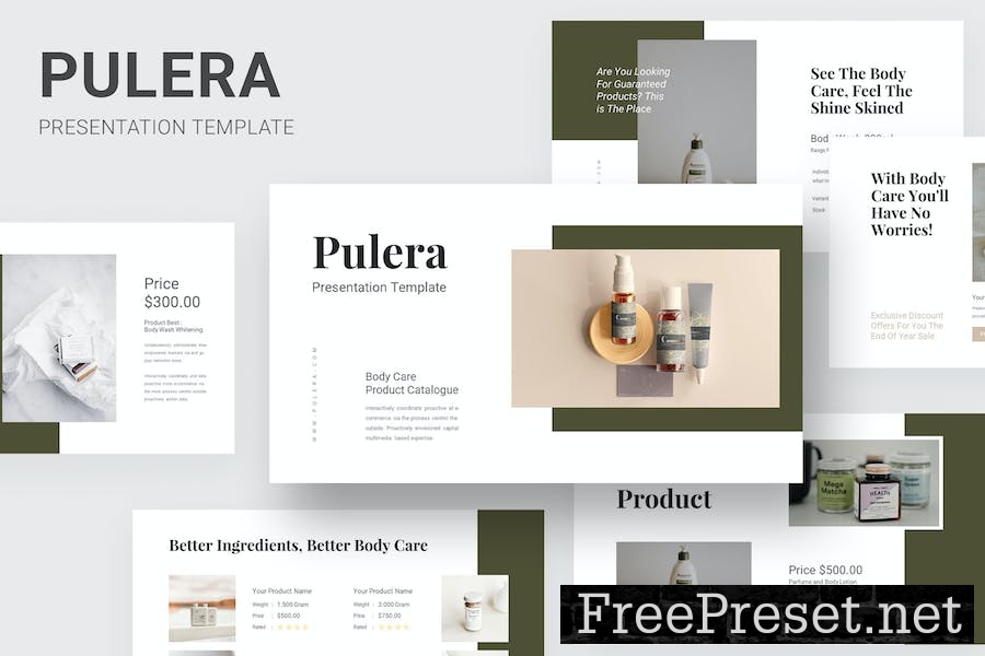 Pulera - Bodycare Catalogue Google Slides Template 5WFG79C