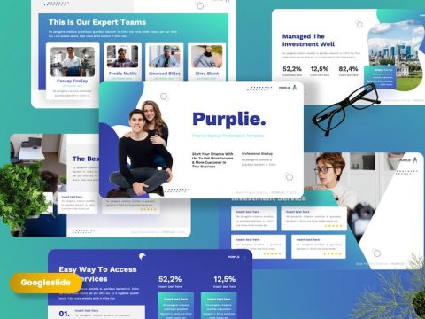 Purplie - Finance Startup Googleslide Template 6264E8E