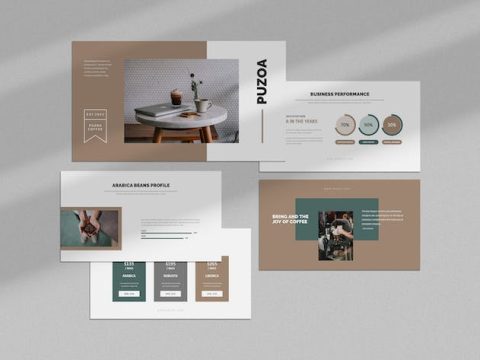 Puzoa : Coffee Shop Google Slides Template LFAZFTW