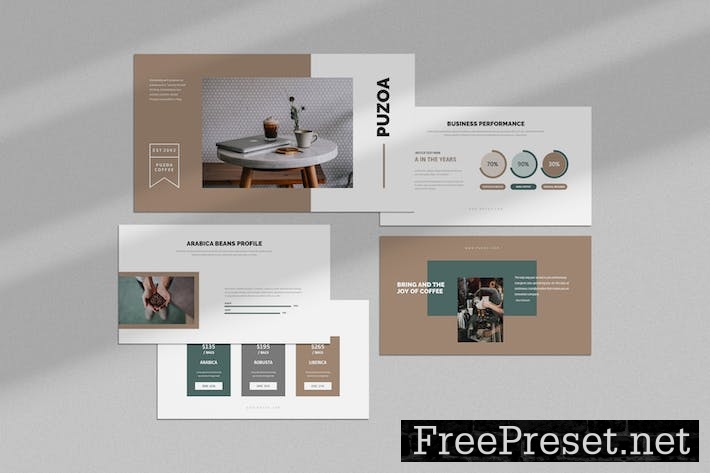 Puzoa : Coffee Shop Google Slides Template LFAZFTW