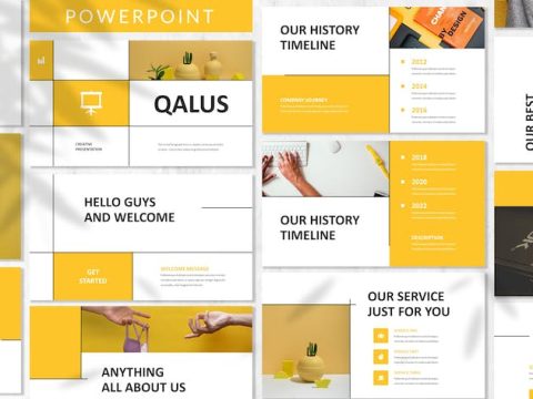 Qalus - Business Powerpoint Template Z2R78XZ