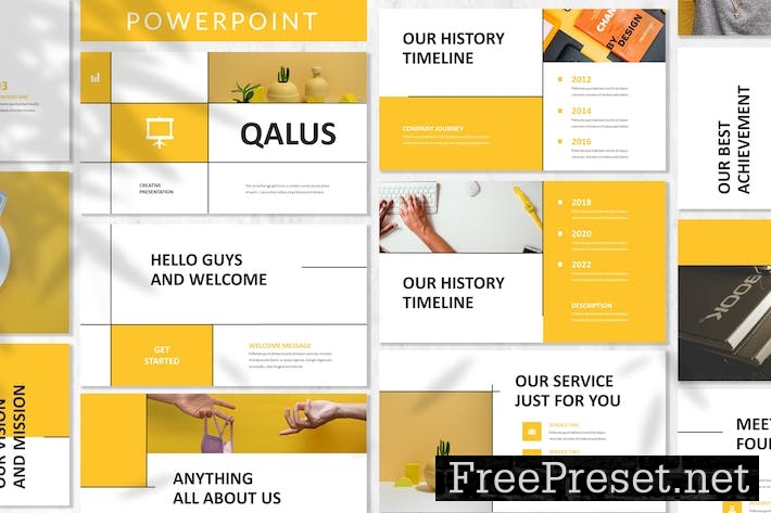 Qalus - Business Powerpoint Template Z2R78XZ