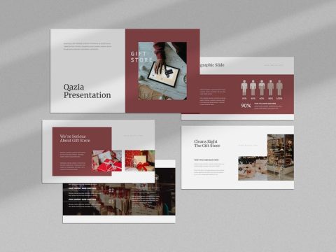 Qazia : Gift Store Google Slides Template HEAFFWZ