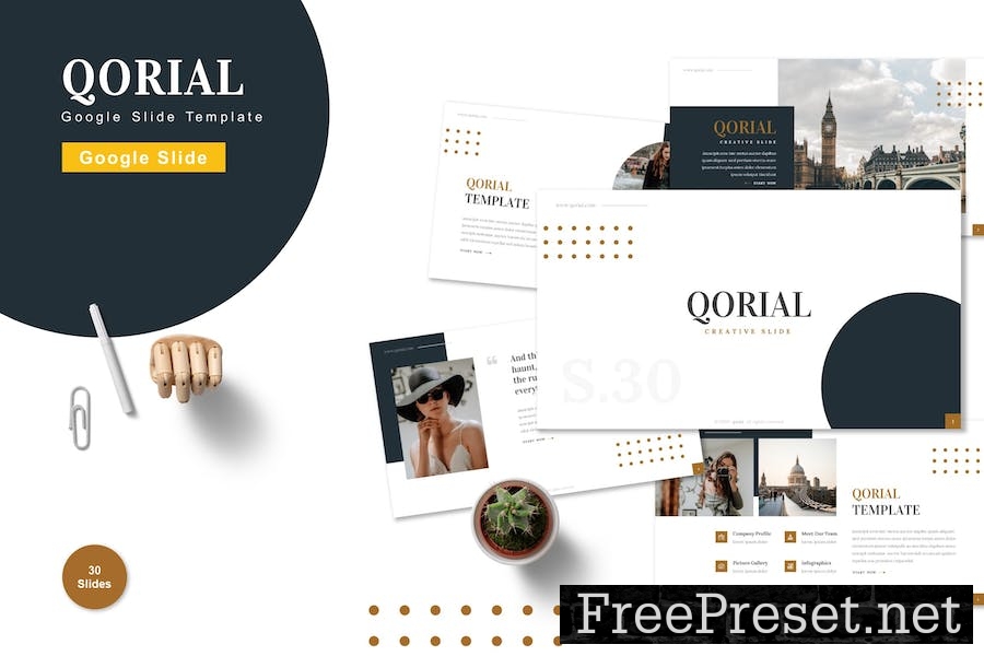 Qorial - Google Slide Template S8HJJTY