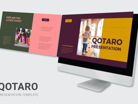 Qotaro - Pre School Profile Google Slides Template GPS3YNV