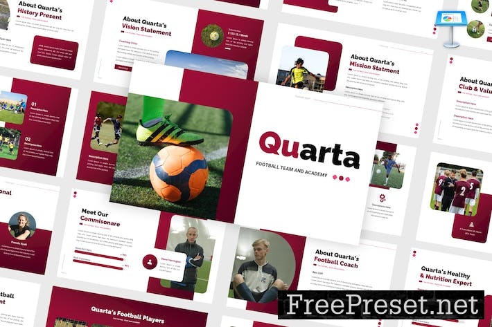 Quarta - Footbal Sport Keynote Template 5VAGG9L