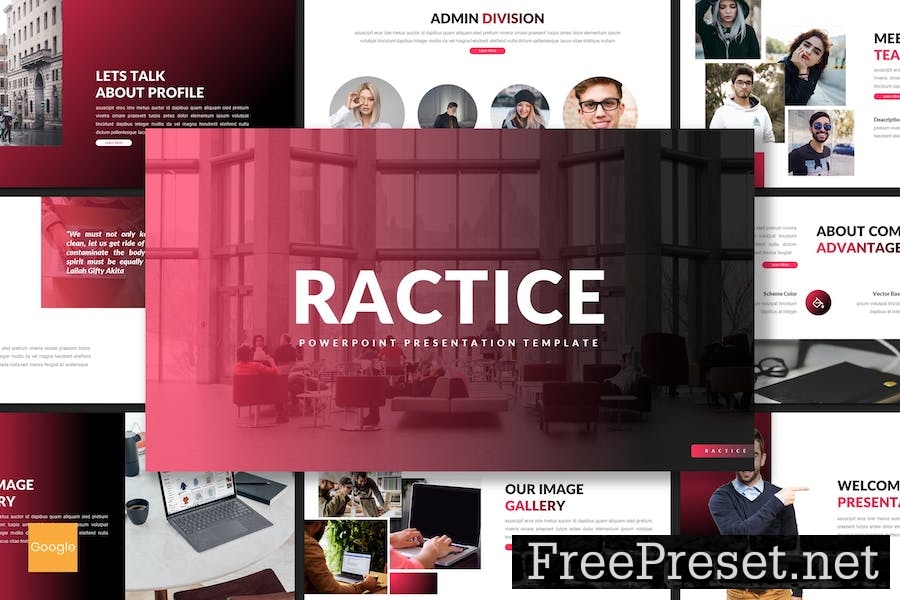 Ractice - Business Google Slides Template BZ78E8H