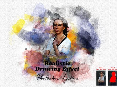 Realistic Drawing Effect PS Action 10192690