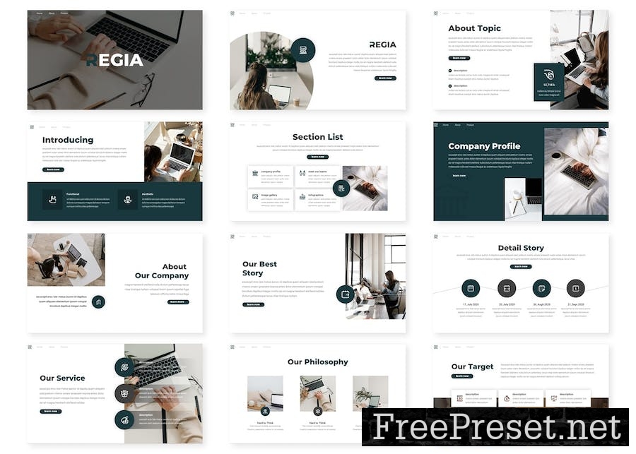 Regia - Business Google Slides Template NH52UT2