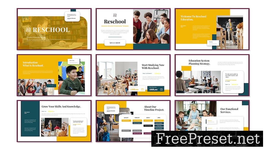 Reschool - Education Presentation Keynote Template DJSM8HJ