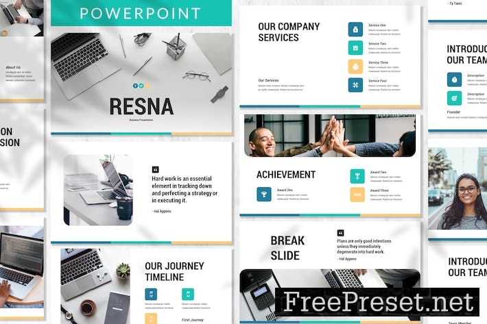 Resna - Business Powerpoint Template U7UMKRY