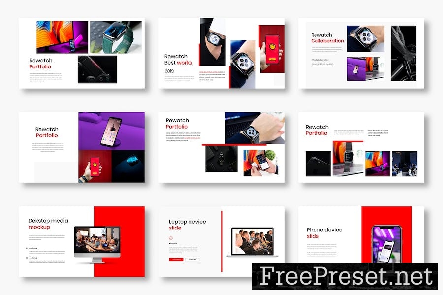 Rewatch – Business PowerPoint Template MD45FCG