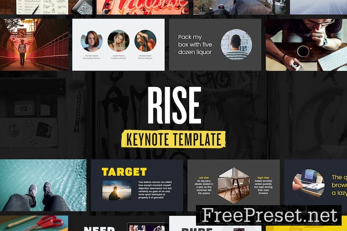 Rise — Keynote Presentation Template 9BYPND