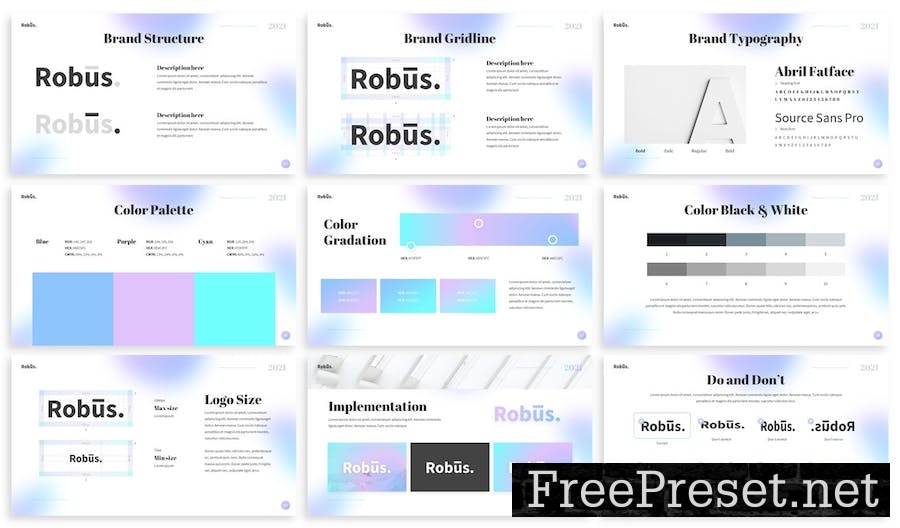 Robus - Brand Guideline Google Slide Template 4ELYYSS