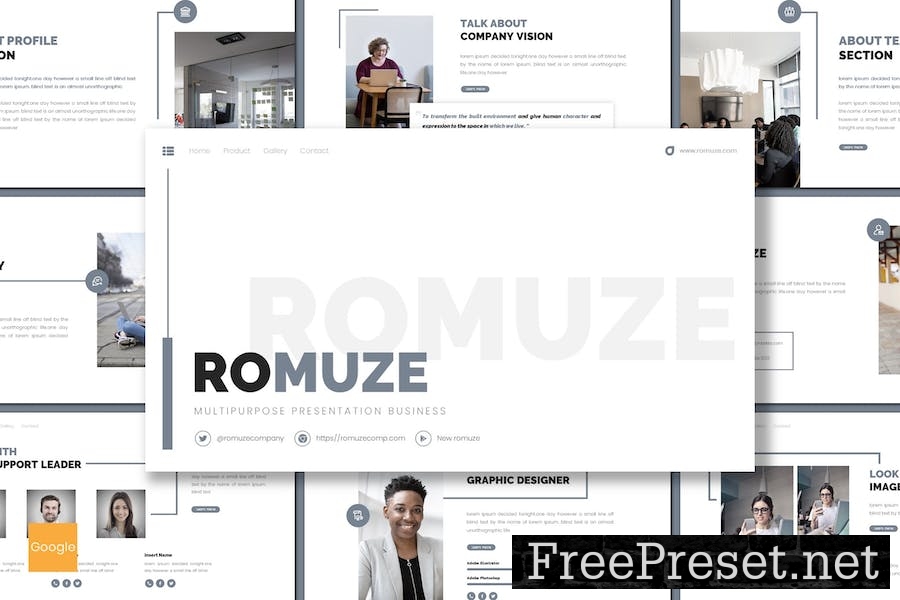 Romuze - Business Google Slides Template WW3S94D