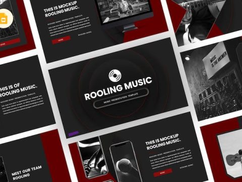 Rooling - Music Google Slides Template KPAETQ2