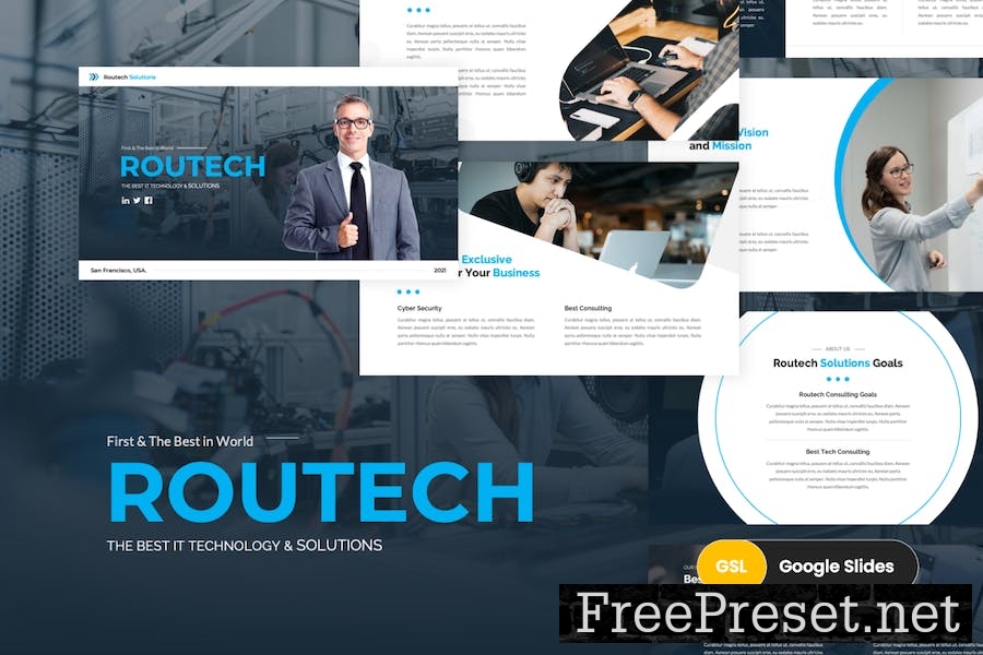 Routech - IT Solutions Google Slides Template TQPVL38