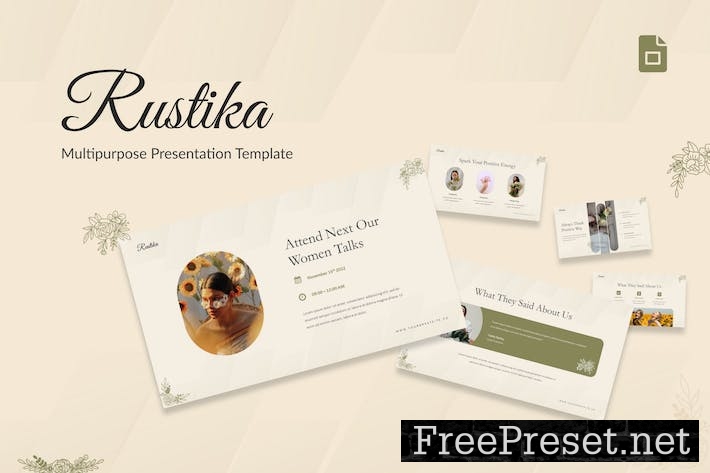 Rustika - Multipurpose Presentation Google Slides 5F45DK3