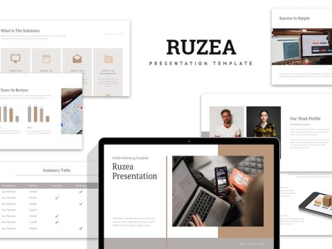 Ruzea : Mobile Marketing Google Slides K6FD8WY