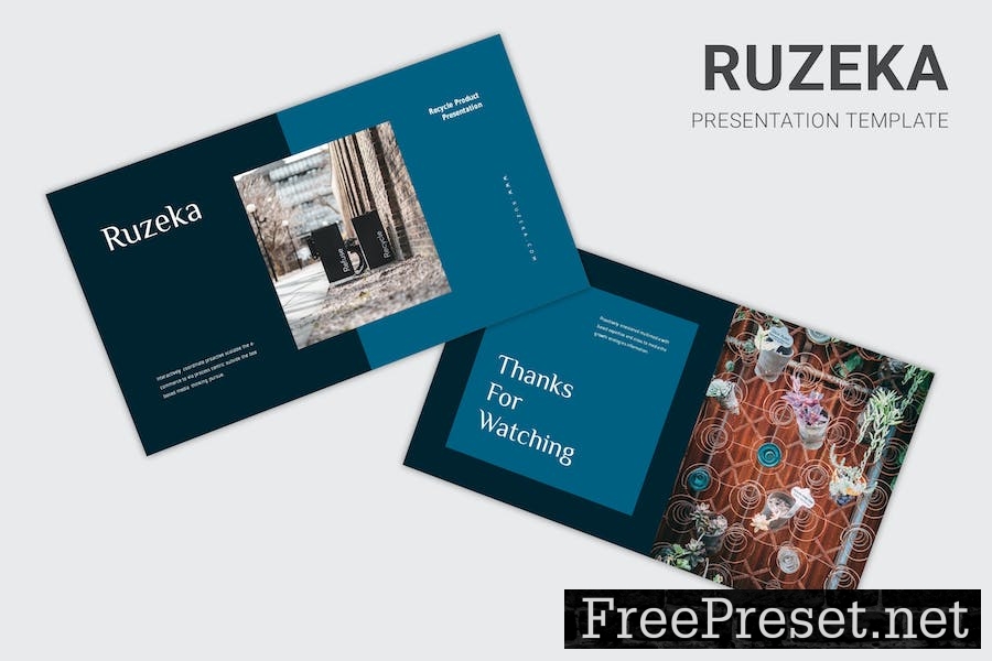 Ruzeka - Recycle Product Google Slides Template EWUXPKF