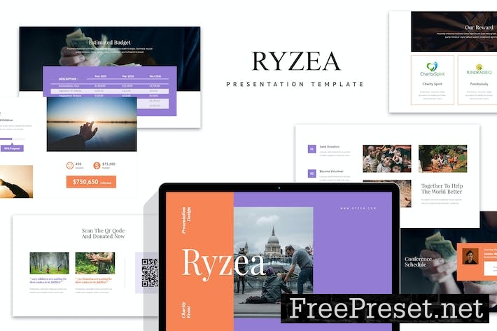 Ryzea : Charity Event Google Slides Template PG72ULU