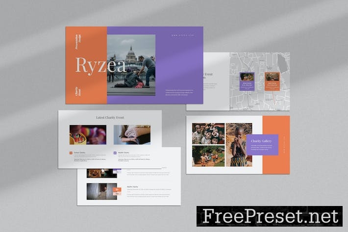 Ryzea : Charity Event Powerpoint Template K9PRHYK