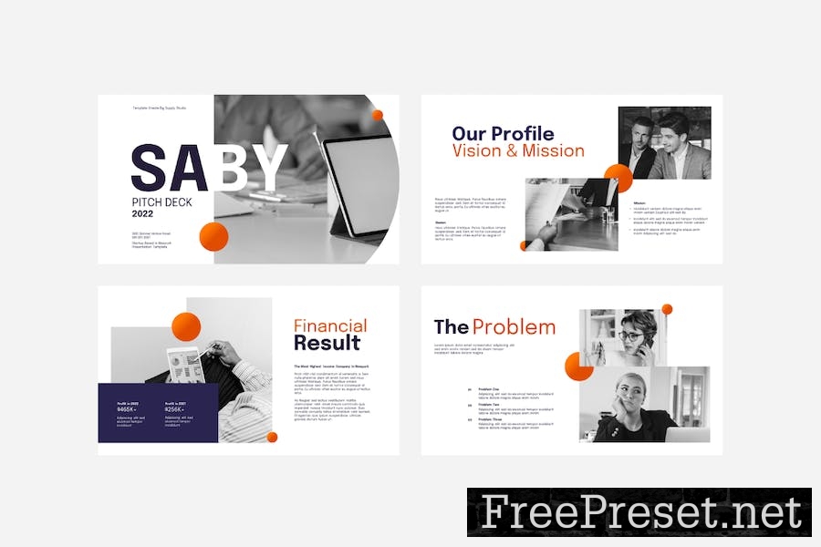 Saby|Google Slide Pitch Deck Presentation Template 2M67DKE