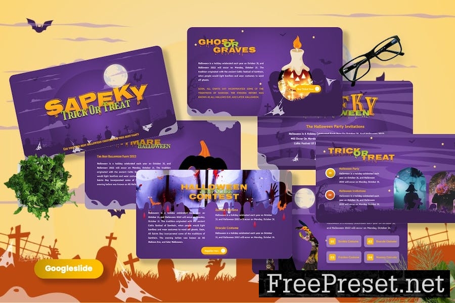 Sapeky - Halloween Googleslide Template 8FCWPVC