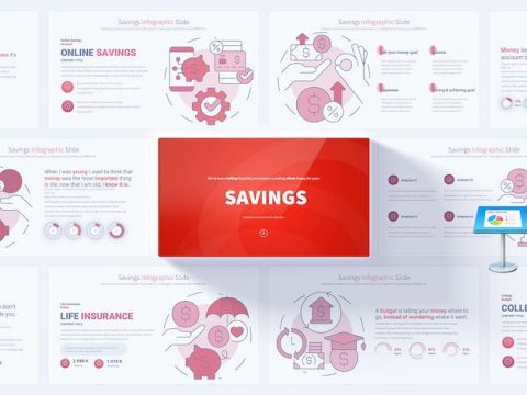 SAVINGS - Keynote Infographics Slides K4N5GKH