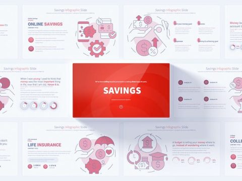 SAVINGS - PowerPoint Infographics Slides C2L4TB3