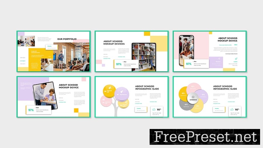 Schood Education Presentation PowerPoint Template KVQ594X