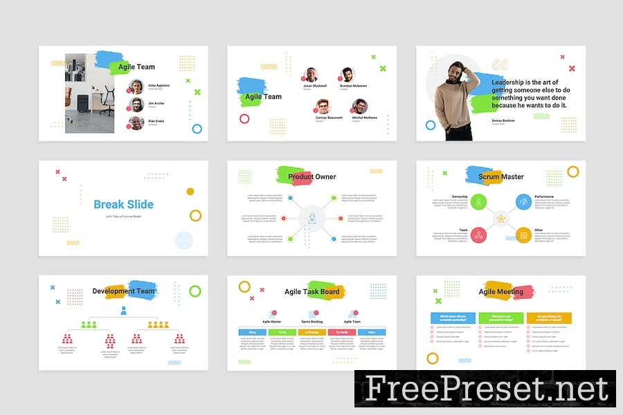 Scrum Process Google Slides Presentation Template EHUW9Z4