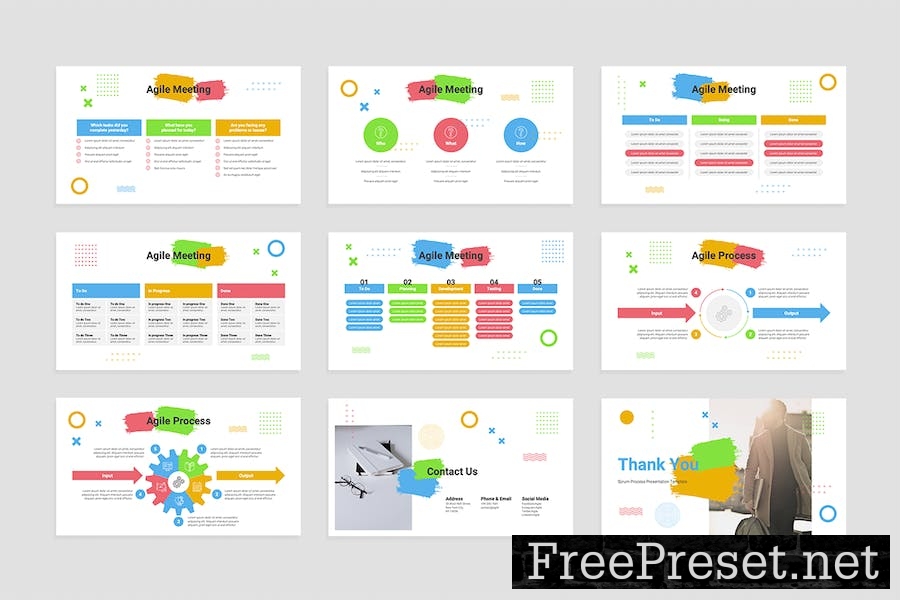 Scrum Process Google Slides Presentation Template EHUW9Z4