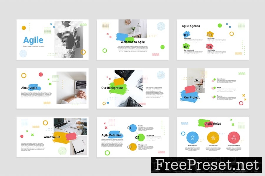 Scrum Process Google Slides Presentation Template EHUW9Z4