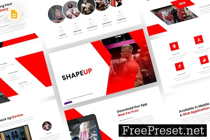 ShapeUp - Gym Google Slides Template