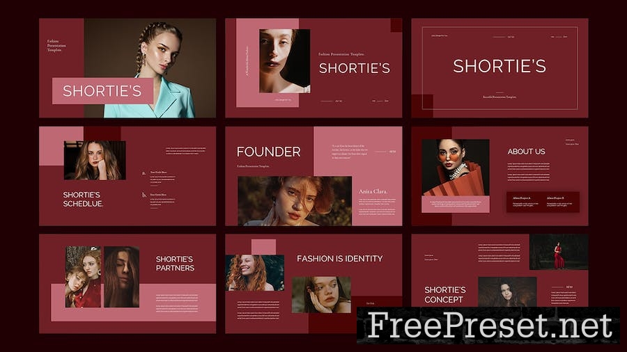 Shortie's - Fashion Google Slide Template MG4G25Z