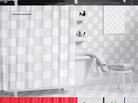 Shower Curtain Mockup