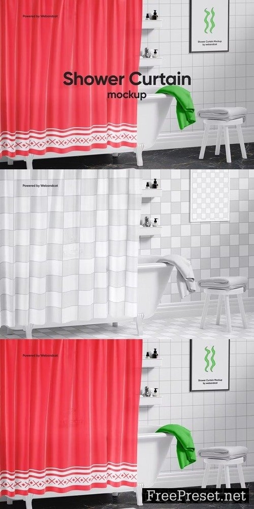 Shower Curtain Mockup