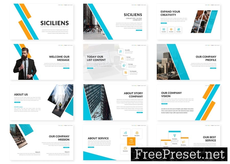 Siciliens - Business Google Slides Template C6A4XJW