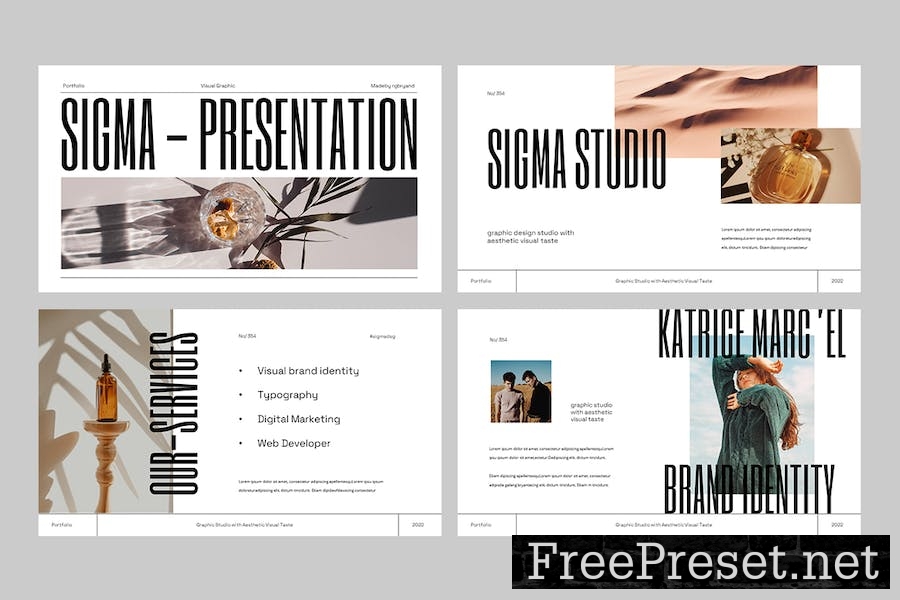 SIGMA - Portfolio Google Slides Template B53XWA5