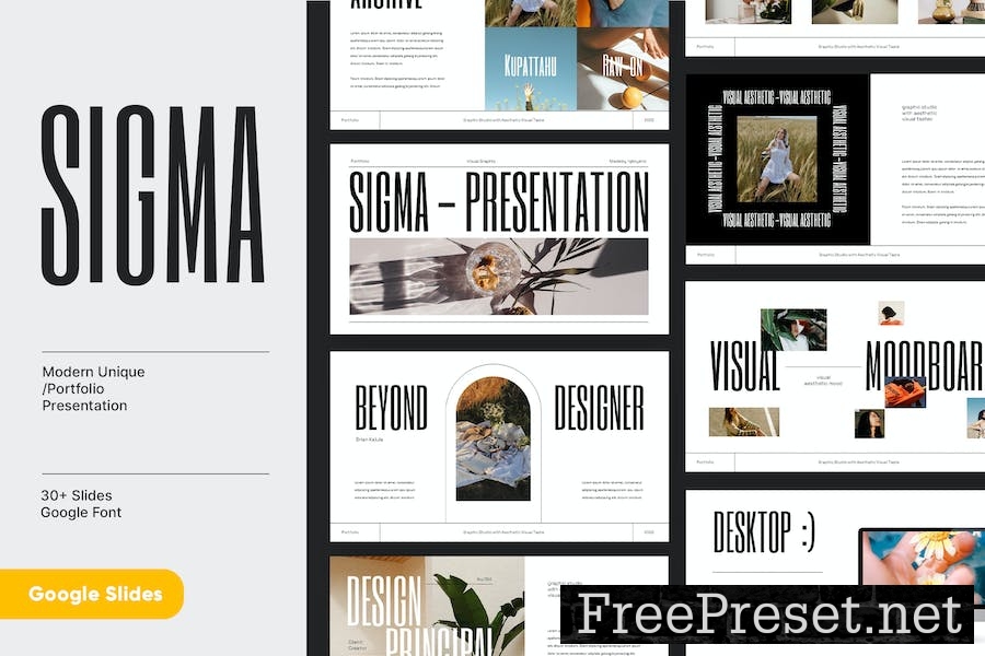 SIGMA - Portfolio Google Slides Template B53XWA5