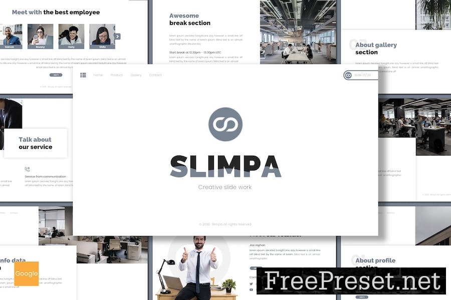 Slimpa - Business Google Slides Template LH8YHW9