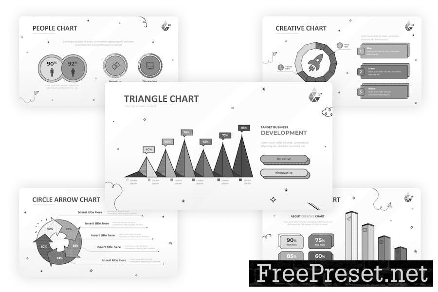 Smart Chart Doodle Google Slides Template B3RN7PX