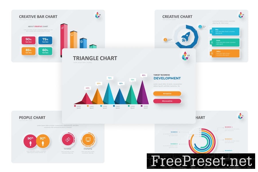 Smart Chart Neumorph Google Slides Template L23ZJYK