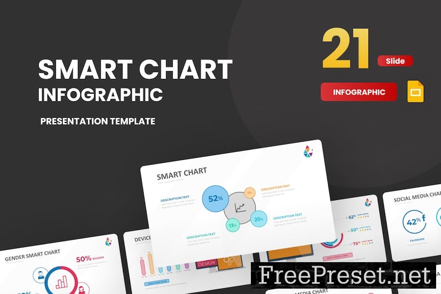 Smart Chart Outline Google Slides Template H6BDLGT