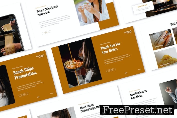 Snack Chips Google Slides Presentation Template UXRNK5T