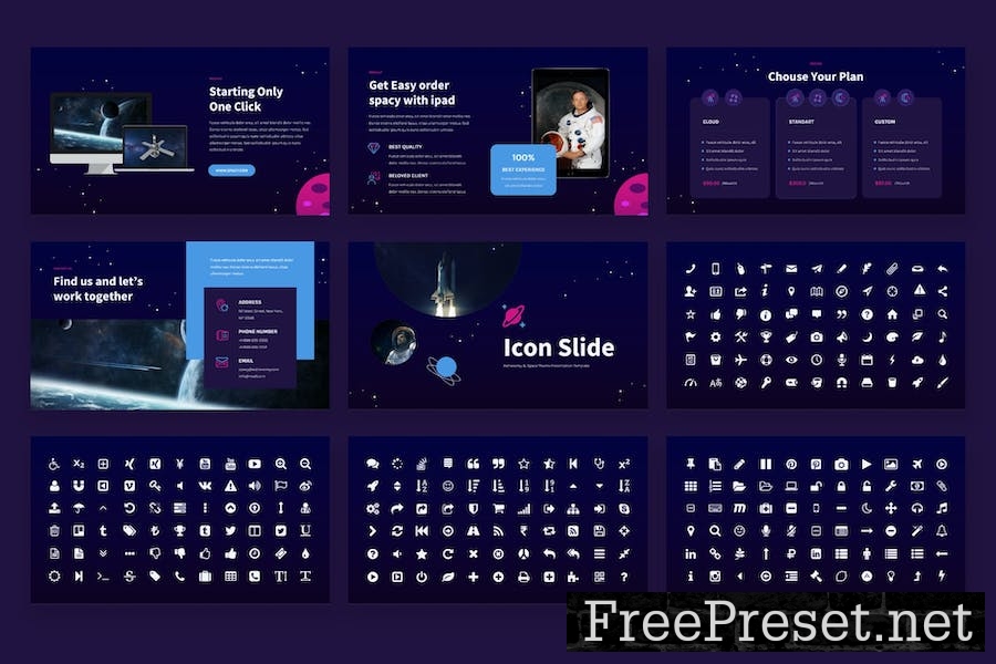 Spacy - Astronomy & Space Theme Keynote Template JCRJCAJ