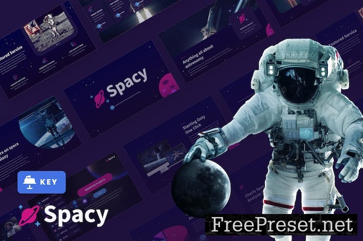 Spacy - Astronomy & Space Theme Keynote Template JCRJCAJ